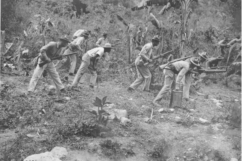 American Marines performing military activities in Haiti in 1920. (Times Wide World Photos)